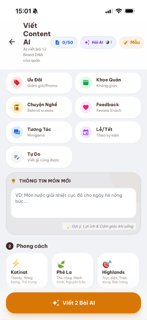 Viết Content AI