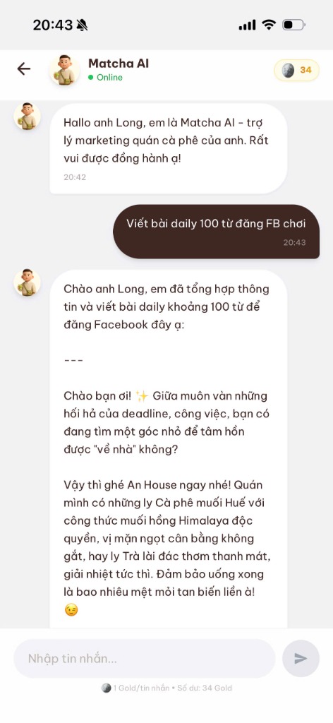 Trợ lý Matcha AI